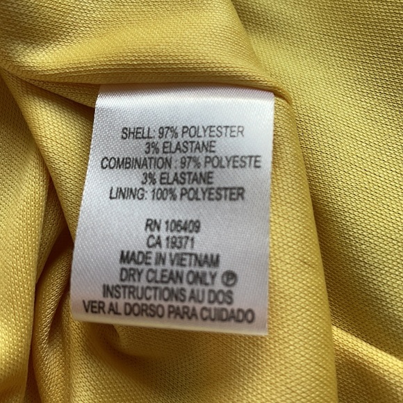 TAHARI grey and yellow dress, size 10 - Picture 6 of 8